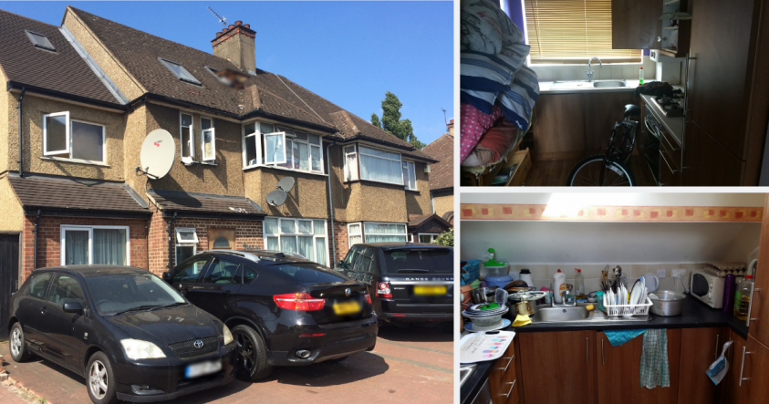 Photo of illegally sub-divided house in Hendon Way