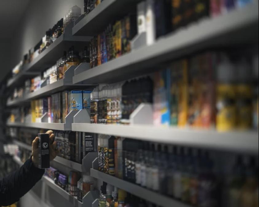 Vapes on a store shelf