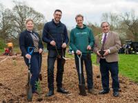 Dame Dawn Childs CEO Pure Data Centres, Alastair Collier Chief RD Officer A Healthier Earth, Harry Barton CEO Earthwatch Europe, Councillor Tony Vourou Mayor of Barnet 