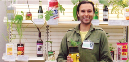 Image of upcycled pots used for potting and growing plants